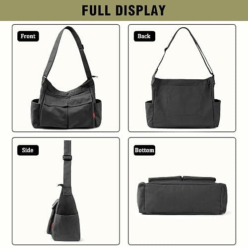 Captain Blues Canvas Messenger Bag Umhängetasche Crossbody Schulter Tote Hobo Bag für Frauen und Männer - Große Tasche mit mehreren Fächern thumbnail 6