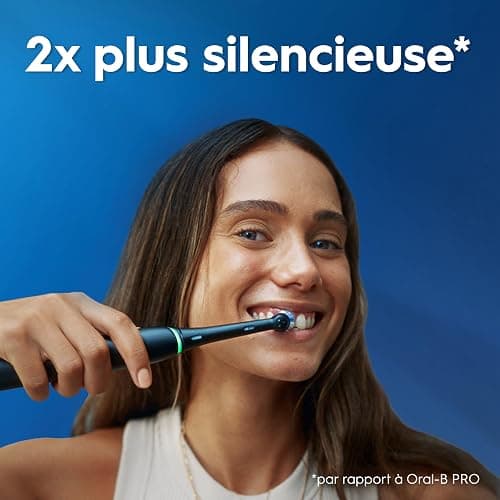 Oral-B Brosse A Dents Electrique iO 3 Noire, 3 Modes De Nettoyage Dont Blancheur, Brossage Silencieux, Capteur De Pression, Brossette De Rechange Oral B, Embout Rond, Chargeur, Etui De Voyage thumbnail 10