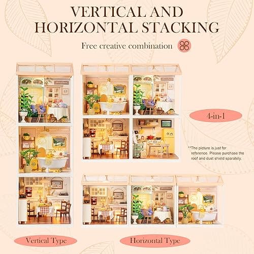 Rolife Super Creator-DIY Plastic Miniature House for Adults, Mini Blocks Model Kit Building Set for Teens 8-12, DIY Crafts/Hobbies/Building Blocks Toys for Teens&Adults (Pop Bubble Bathroom) thumbnail 8