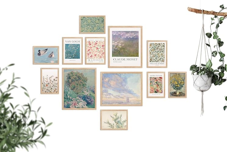 TwoDays Vintage Eclectic Wall Art Prints, Colorful Maximalist Room Decor Aesthetic, Famous Artist Painting Gallery Artwork Posters for Dorm. (Multi Sizes, 8" X 10" Largest, Set of 12, UNFRAMED) thumbnail 7