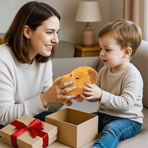 OUOZZZ Capybara Plush Stuffed Animal - Mini Baby Capy Toy - Soft & Realistic Water Pig, Nature’s Chillest Animal, Travel-Friendly & Portable Xmas Gift for Girls, Boys, Toddlers & Kids 9" Single thumbnail 8
