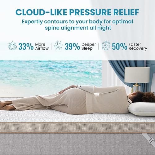 BedStory 4 Inch Mattress Topper Twin XL Cooling, Gel Infused Memory Foam Topper with Cool-to-Touch Removable Cover, Pressure Relief & Deep Sleep, CertiPUR-US Certified thumbnail 5