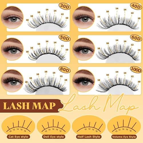 QUEWEL 580PCS Lash Clusters Kit 30D+40D+50D+60D+80D+100D Lash Clusters Kit | 10-18mm Cluster Lashes Individual Eyelash Clusters Reusable for Natural DIY Cluster Eyelash Extensions for Beginners thumbnail 2