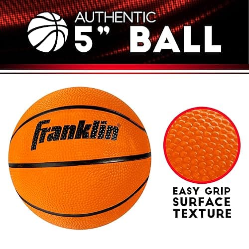 Franklin Sports Over The Door Indoor LED Basketball Hoops-Steel Rim Mini Basket-Includes Ball and Pump-Light Up Backboard thumbnail 9