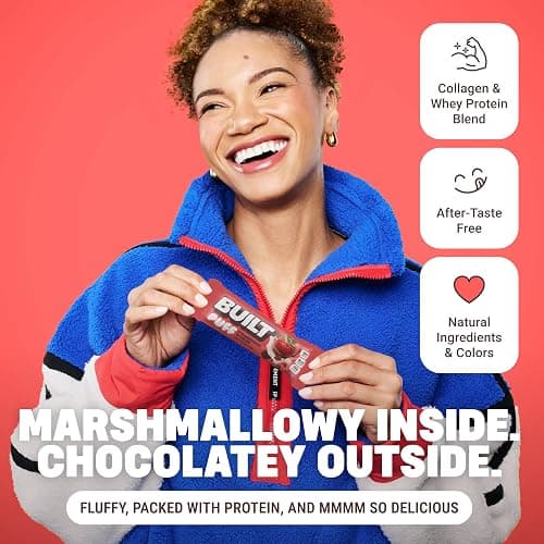 Built Bar, Puff Protein Bars, Strawberries 'N Cream Puff, 15g Protein Snacks, On-The-Go Bars, Only 140 Calories, 8g Sugar, Collagen, Gluten Free, 12 Count thumbnail 5