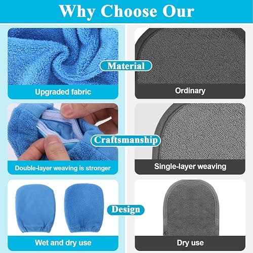 Vodolo 2 in 1 Sand Remover for Beach,2Pcs Sand Wipe Off Mitts for Beach,Beach Vacation Essentials for Kids Adults,Beach Day Accessories Must Haves for Women,Summer Family Beach Needs Items Necessities thumbnail 6