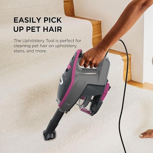Shark HV371 Rocket Pro DLX Corded Stick, Removable Hand Vacuum, Advanced Swivel Steering, XL Cup, Crevice Tool, Upholstery Tool & Anti-Allergen Dust Brush, Fuchsia, Capacity thumbnail 5