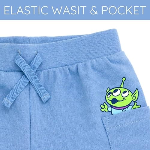 Disney Boys' 2-Piece T-Shirt and French Terry Shorts Set for Baby & Kids | Crewneck T-Shirt, Soft French Terry Shorts, Comfortable Elastic Waistband, Easy Pull-On Styling thumbnail 4