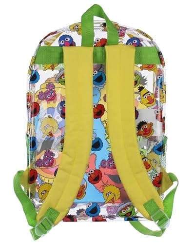 INTIMO Sesame Street Elmo Big Bird Cookie Monster Clear Travel Backpack For Daily Use thumbnail 5