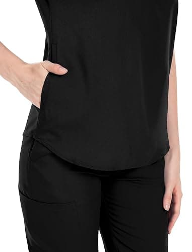 niaahinn Scrubs Set for Women Nurse Uniform Jogger Suit Stretch Top & Pants with Multi Pocket for Nurse Esthetician Workwear thumbnail 4