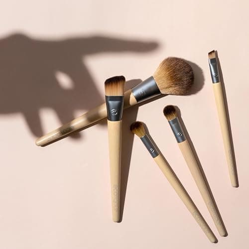 EcoTools Makeup Brush Set for Eyeshadow, Foundation, Blush, and Concealer with Bonus Storage Case, Start the Day Beautifully, Travel Friendly, 6 Piece Set thumbnail 5