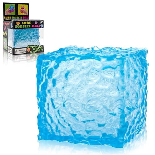 Stress Relief Cube, Novelty Water Cube Texture Squeeze Toy, Slow Rebound Stress Relief Fidget Toy, Squishy Sensory Toy for Anxiety & Relaxation, Unique Desk Fidget for Adults & Kids - Image 1