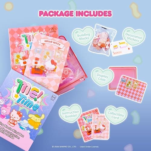 Hamee Sanrio Hello Kitty and Friends 'Me Time' Cute Building Blocks Blind Box – 1 Pc. Mystery Set (Birthday Gift, Party Favor, Gift Basket Filler, Stress Relief, Collectible Toy, Relaxation) thumbnail 5
