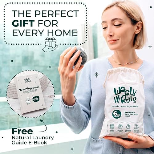 No More Dryer Sheets! XL Wool Dryer Balls 6-Pack, Reusable Laundry Softener & Static Reducer, Eco-Friendly, Long-Lasting, Safe for Sensitive Skin thumbnail 5