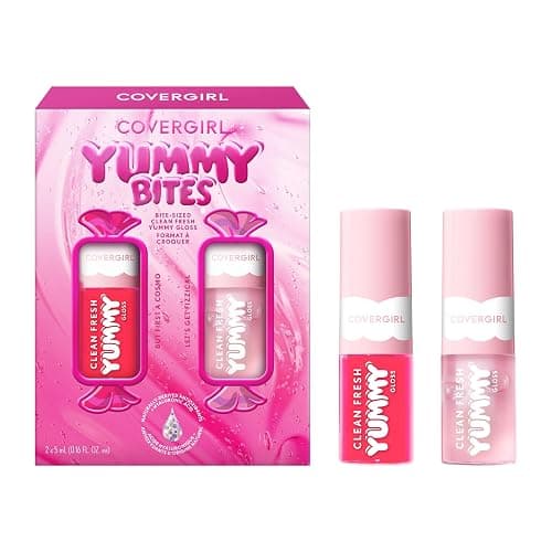 COVERGIRL Clean Fresh Yummy Gloss Bite-Sized Minis Kit - Let’s Get Fizzical & But First a Cosmo - 0.16 fl oz each - Image 1