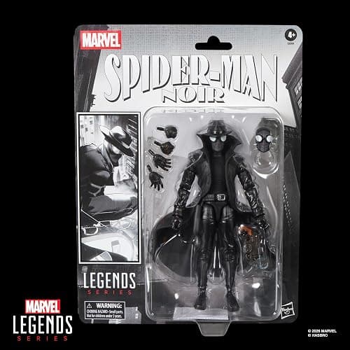 Marvel Legends Series Spider-Man Noir, Retro Cardback Spider-Man Comics Collectible 6-Inch Scale Action Figure thumbnail 11