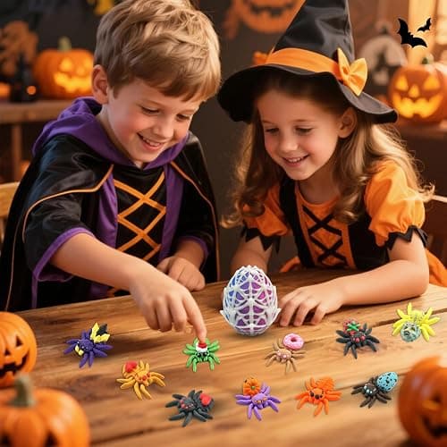 Mini 3D Printed Animals Spider Egg with 10 Unique Spiders Inside, Glow in The Dark Surprise Eggs, Christmas Gifts for Teens Kids, Christmas Decorations Outdoor Indoor Toys for Girls Boys Party Favors thumbnail 8