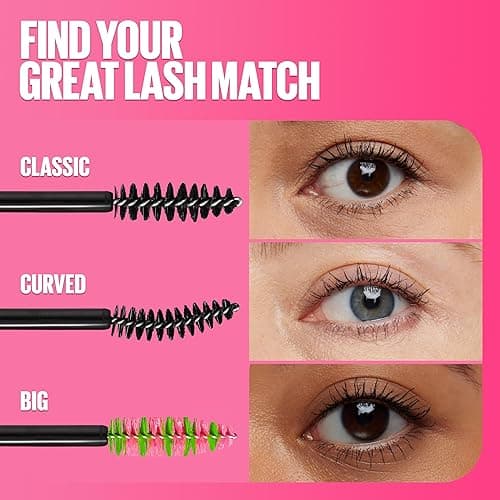 Maybelline Great Lash Washable Mascara Makeup, Volumizing Lash-Doubling Formula That Conditions As It Thickens, Blackest Black, 1 Count - BLACKEST BLACK - 0.43 Fl Oz (Pack of 1) thumbnail 6
