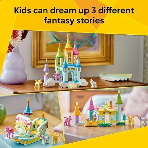For Zara: LEGO Creator 3 in 1 Unicorn Castle Building Toy for Kids - Unicorn Toy Trio for Girls & Boys, Ages 8+ - Build 3 Pretend Play Toys with 1 Set of Building Blocks - Gift Idea for Birthdays - 31175 thumbnail 3