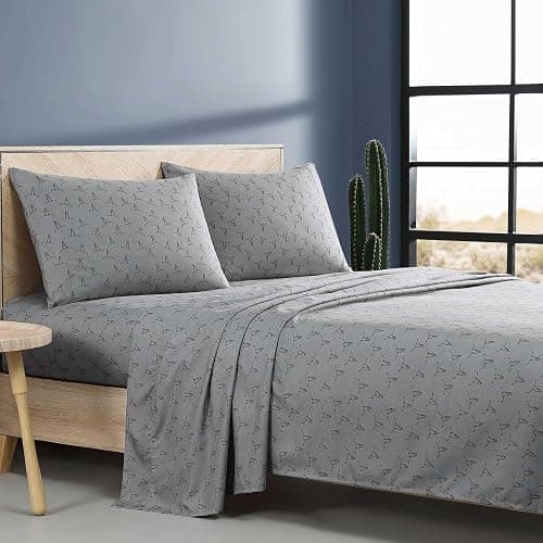 Wrangler - Twin XL Size Sheet Set, Ultra-Soft & Wrinkle-Resistant Bedding for Year Round Comfort, Deep Pockets, Bed Sheets with Matching Fitted Sheet & Pillowcase (Steer Skulls Grey) thumbnail 2