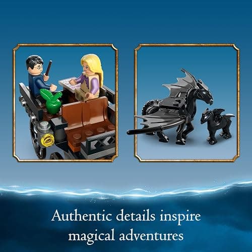 LEGO Harry Potter Hogwarts Carriage & Thestrals Set 76400, Building Toy for Kids 7 Plus Years Old with 2 Winged Horse Figures and Luna Lovegood Minifigure thumbnail 6