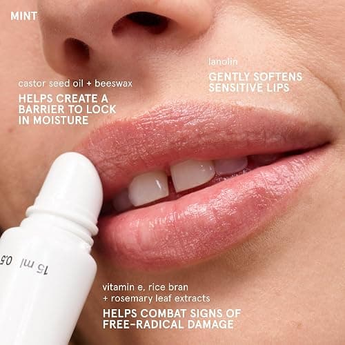Glossier Balm Dotcom Hydrating Lip Balm - Universal Salve, Up to 12Hr Moisture - Lanolin, Beeswax & Castor Oil for Dry Lips, Cuticles & Skin - Mint, Clear Untinted, 15ml thumbnail 4