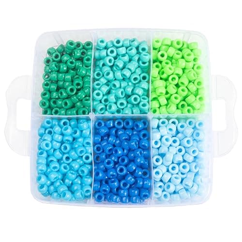 Gxueshan 4500 Pcs Acrylic Pony Beads Bulk Large Hole Plastic White Green Gold Red Black Blue Pink 24 Assorted Colors Kandi Hair Beads for Crafts Friendship Bracelet Jewelry Making Kit Set (4500) thumbnail 6
