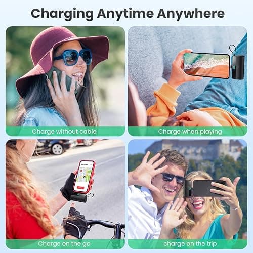 Batterie Externe pour iPhone, 5500mAh Mini Power Bank avec Câble USB C Intégrés, 20W PD Charge Rapide Chargeur Portable Écran LCD Batterie Portable Compatible avec iPhone 16/15/14/13/12/11/X/8/7/6 etc thumbnail 6