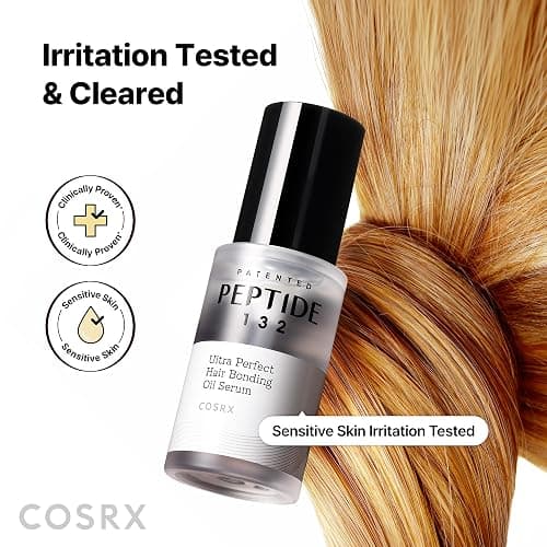 COSRX PEPTIDE 132 Hair Bonding Oil Serum, Split End Repair, 0.94 fl oz | Keratin Care for Frizzy, Dry, Damaged Hair, Adds Gloss, Shine, Lightweight Non-Greasy Finish, Korean Hair Care thumbnail 9