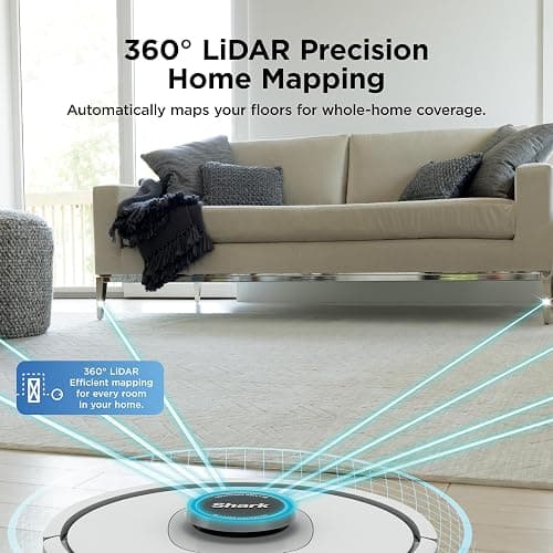 Shark Matrix Clean | Robot Vacuum Cleaner with Powerful Suction for Pet Hair, Rugs, Carpets & Hard Floors | Self-Empty Base | 60-Day Capacity | Voice Control | LiDAR Navigation | White | AV2511AE​ thumbnail 5