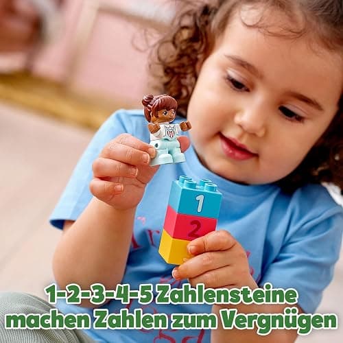 LEGO DUPLO Deluxe Steinebox - Montessori Spielzeug ab 1 Jahr - Lernspielzeug für Kleinkinder mit Auto, Zahlensteinen und Tierfiguren und Aufbewahrungsbox - Geschenk für Mädchen und Jungen 10914 thumbnail 6