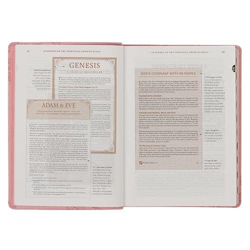 The Spiritual Growth Bible, Study Bible, NLT - New Living Translation Holy Bible, Faux Leather, Coral Vines (NLT Spiritual Growth Editions) thumbnail 9