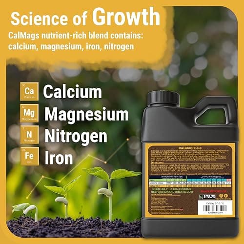 Cronk Nutrients CalMag 2-0-0 - Calcium, Magnesium and Iron Plant Fertilizer – Compatible with Soil, Soilless and Hydroponic Garden – Correct Common Deficiencies for Indoor & Outdoor Plants, 1L thumbnail 5