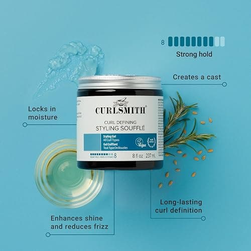 Curlsmith Curl Defining Styling Soufflé - Gel a tenuta forte per ricci, definizione, vegano e cruelty free (8 oz) thumbnail 3