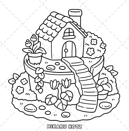 Garden Corners: Bold and Easy Coloring Book for Adults and Teens thumbnail 8