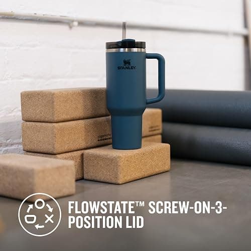 STANLEY Quencher H2.0 Flowstate Tumbler 1.2L - Cold for 11 Hours - Iced for 48 Hours - Metal Water Bottle with Straw, Handle and Lid - Dishwasher Safe - Travel Mug for Cold Drinks - Blue Spruce thumbnail 4