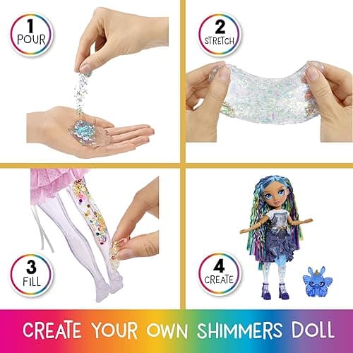 Rainbow High Rainbow Shimmers with Slime – Skyler, Blue 11” Fashion Doll, Create a Rainbow Doll, Slime Kit, Pet Bunny, Kids Gift 4+ thumbnail 5