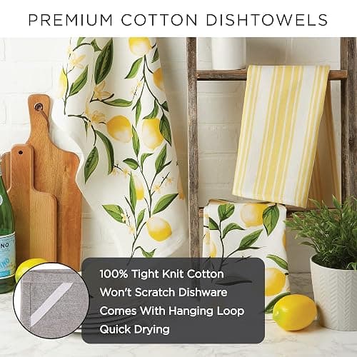 DII Fall Basics Kitchen Dishtowel Collection Printed & Plaid Fall Dish Towel Set, 18x28, Autumn Leaves, 2 Count thumbnail 8