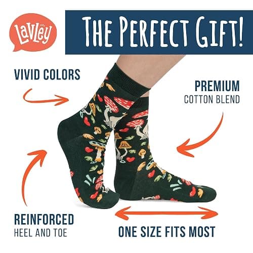 Lavley Women's Funny Socks - Cute and colorful novelty socks for women and teens - Great gift for birthdays or holidays thumbnail 2