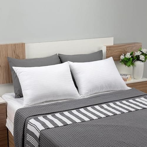 Utopia Bedding Pillows Queen Size Set of 2 (White),Hotel Pillows, Cooling Pillow for Side, Back or Stomach Sleepers - Queen (Pack of 2) thumbnail 2