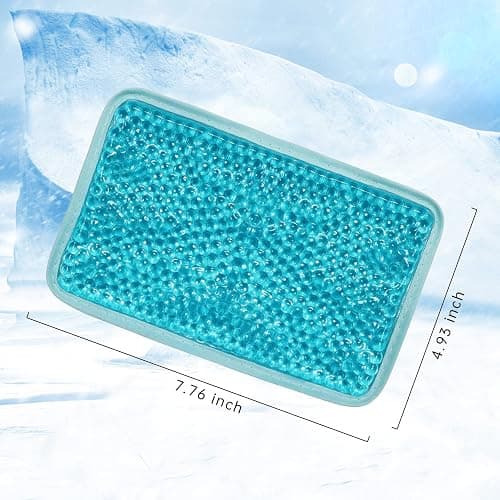 Gel Beads Ice Pack Ice Bag with Strap-Reusable Hot & Cold Pack Compress Therapy for Pain, Swelling,Injuries of Knee, Shoulder, Foot, Back, Ankle, Neck, Hip, Elbow,Wisdom Tooth (Blue-2Pack) thumbnail 6