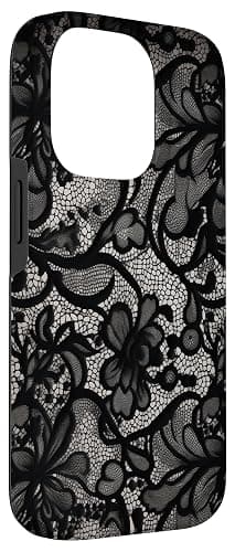 Black Lace Vintage Pattern Case for iPhone 14 Pro thumbnail 3
