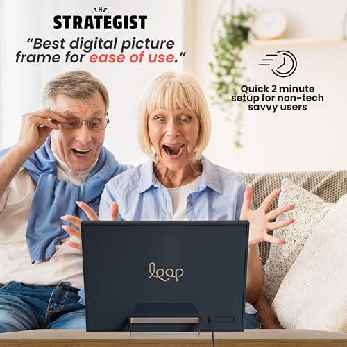 Loop Wi-Fi Digital Picture Frame with Touch Screen, 10-Inch Display, The Only Frame to Offer Text Message Photos Direct to Frame, Easy to use App, Gift to Keep Friends and Family Connected thumbnail 4