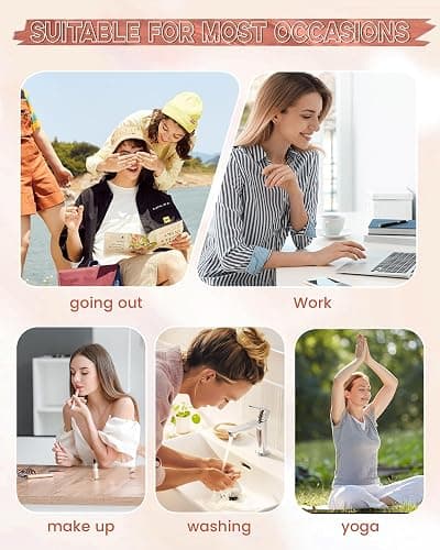 ACECHA Medium Double Row Teeth Claw Clip for Thin Fine Hair, Strong Grip | 3.4-inch, ideal for fine/short hair, glossy finish, non-slip, , 3 pack for daily wear, work, parties, Black & White & Pink thumbnail 6