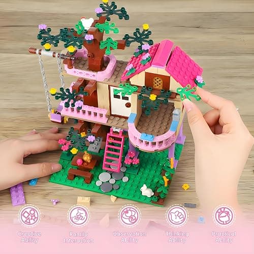 CSNRHG Dream Tree House Friends Building Set Friends Construction Educational Toy 504 Pieces Gifts for Girls Teens Kids Adults Ages 6+ thumbnail 7