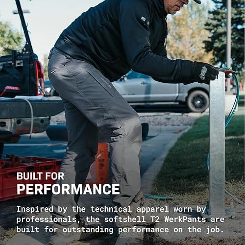 TRUEWERK Men's Work Pants - T2 WerkPant Technical Workwear, Water Resistant, Lightweight, Multi-Pocket with 4-Way Stretch thumbnail 2