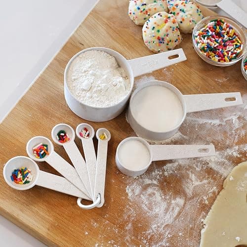 Beille Cream Wheat Straw Measuring Cups Spoons Set Cooking Baking Tools 10pc thumbnail 2