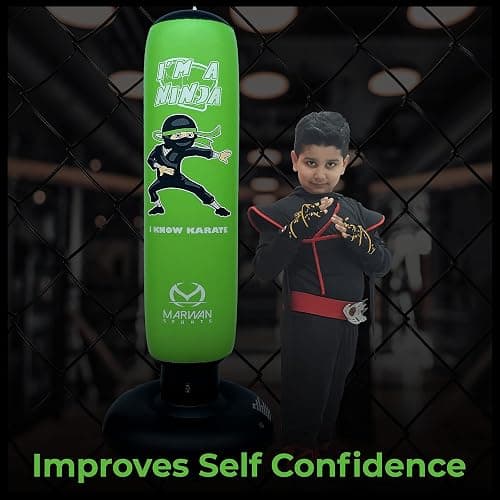 Marwan Sports 5-in-1 Inflatable Punching Bag for Kids – 63" Karate Toy Set with Boxing Gloves, Durable Fast Rebound, Active Play Birthday for Boys & Girls Ages 4-12 thumbnail 9