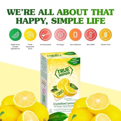 True Citrus TRUE LEMON Water Enhancer, Bulk Dispenser, 500 Count (Pack of 1), 0 Calorie Drink Mix Packets For Water, Sugar Free Lemon Flavoring Powder Packets - Image 1