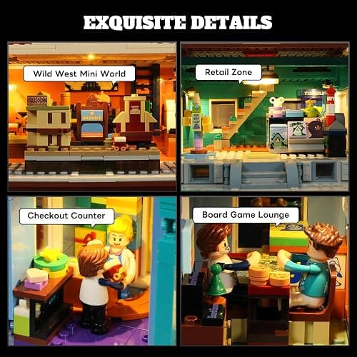 Lumibricks Toy-Store Lighting Building-Bricks Set – City Town Modular Townhouse Toy Shop Dollhouse LED Light Display Model 3086 Pcs Construction Kit for Adults and Teens thumbnail 6